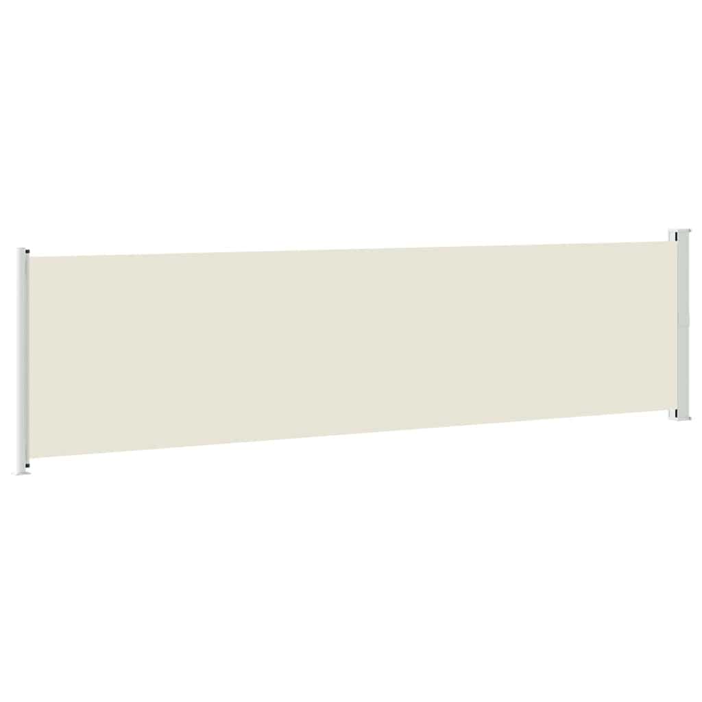 sammenrullelig sidemarkise til terrassen 614x160 cm cremefarvet