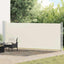 sammenrullelig sidemarkise til terrassen 614x160 cm cremefarvet