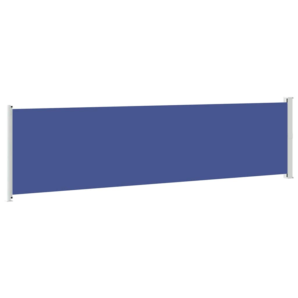 sammenrullelig sidemarkise til terrassen 600x160 cm blå