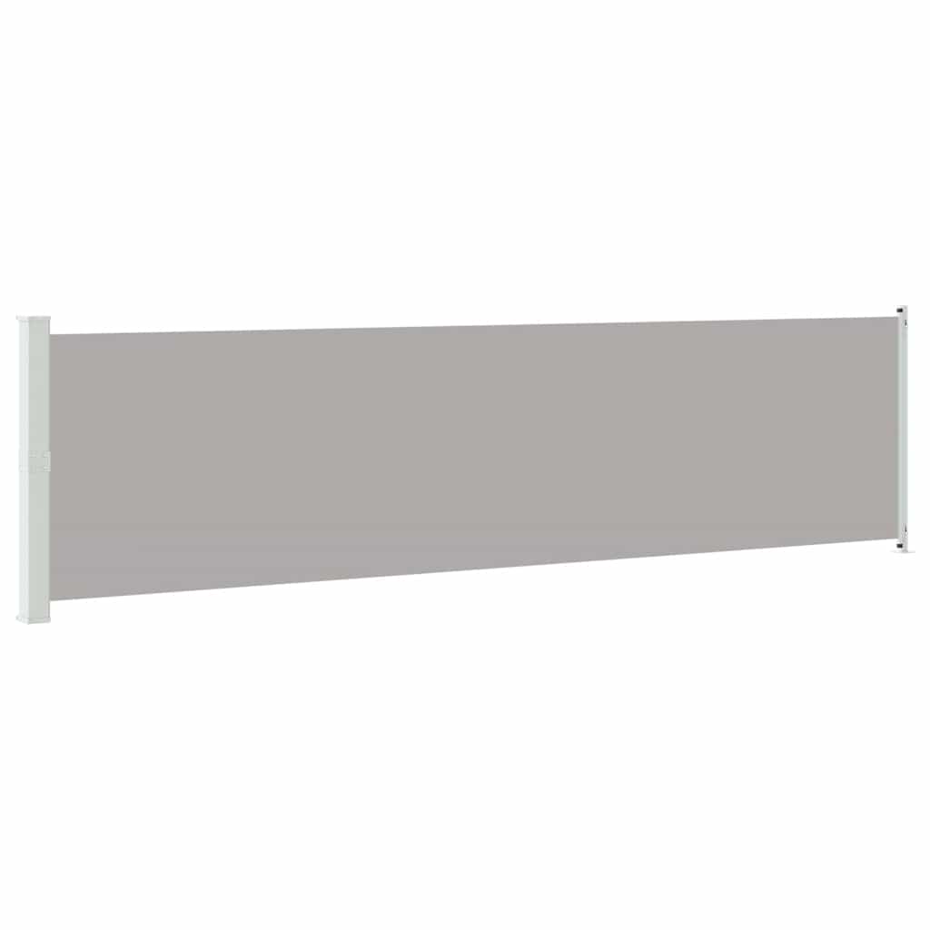 sammenrullelig sidemarkise til terrassen 614x160 cm grå