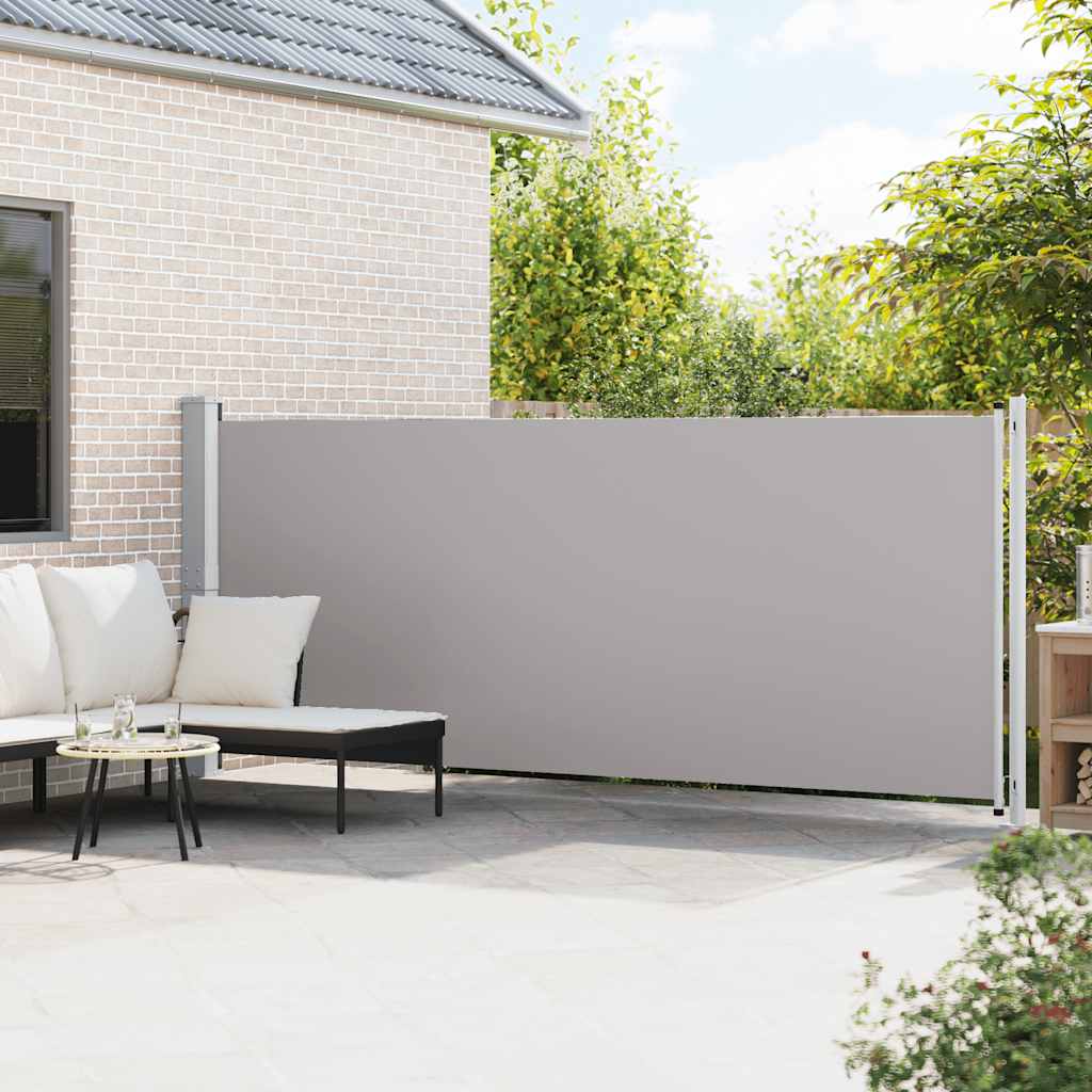 sammenrullelig sidemarkise til terrassen 614x160 cm grå