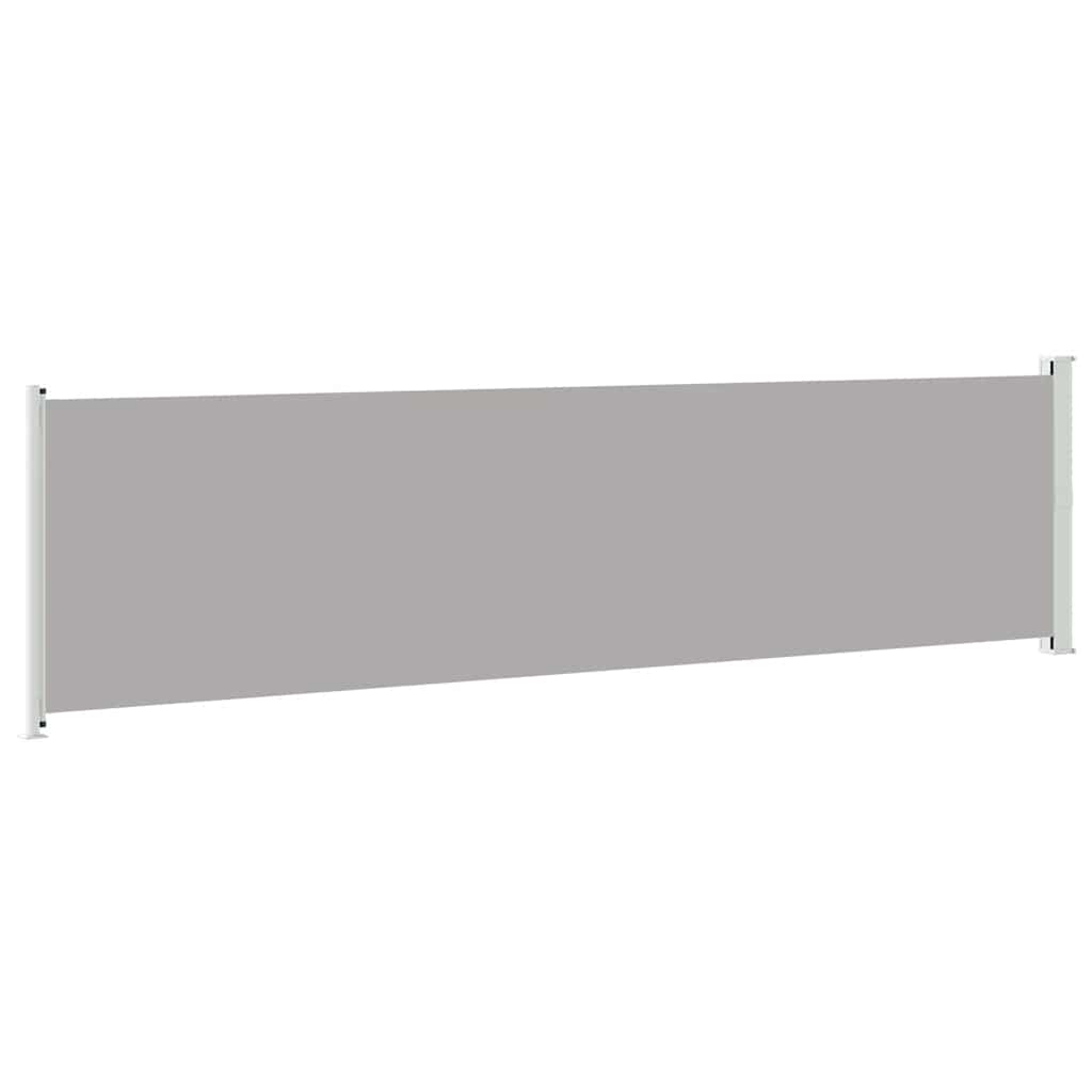 sammenrullelig sidemarkise til terrassen 614x160 cm grå