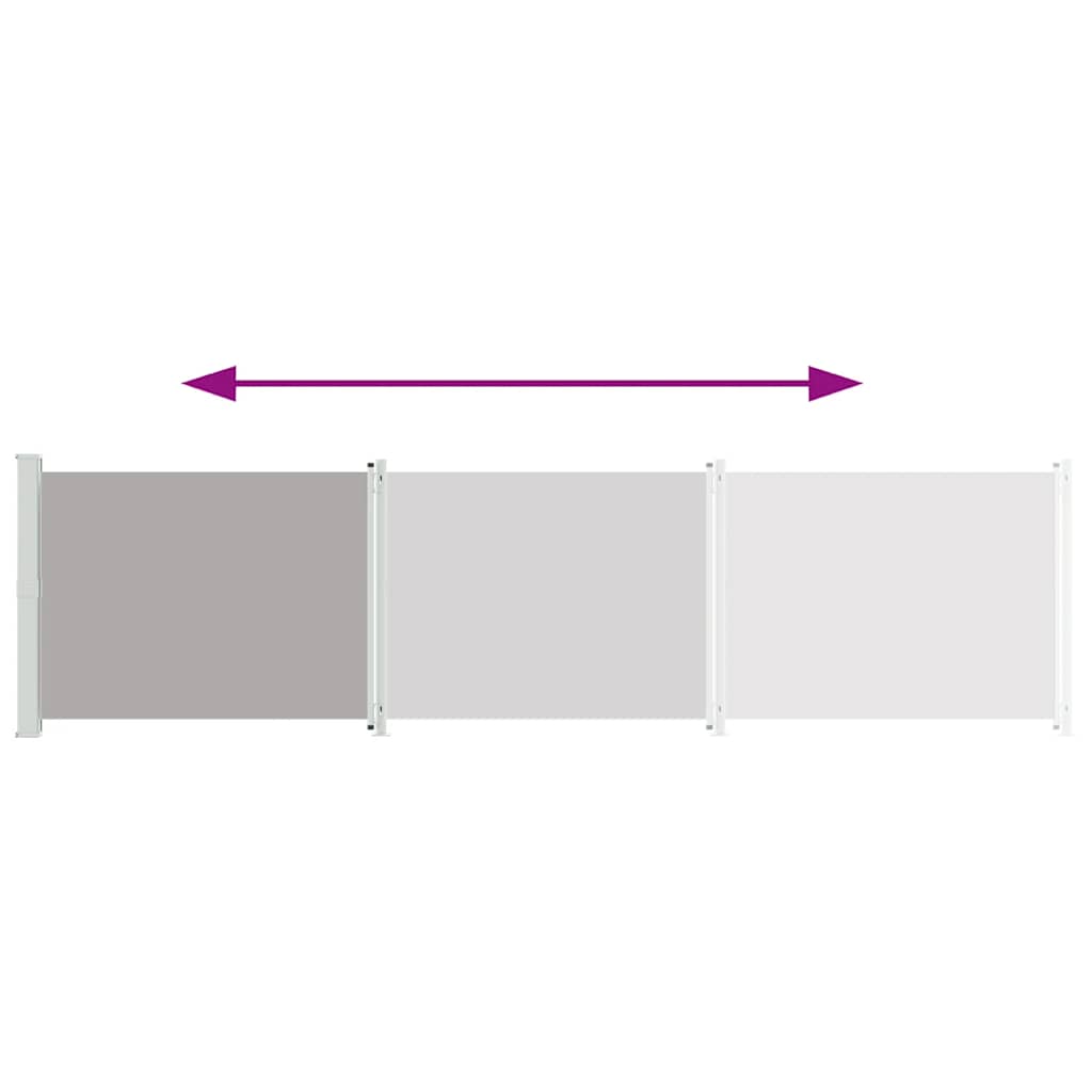 sammenrullelig sidemarkise til terrassen 614x160 cm grå