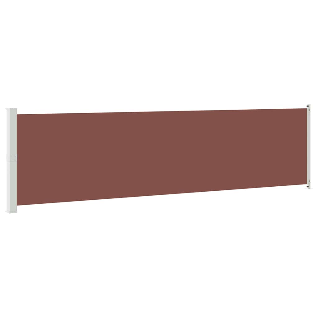 sammenrullelig sidemarkise til terrassen 614x160 cm brun