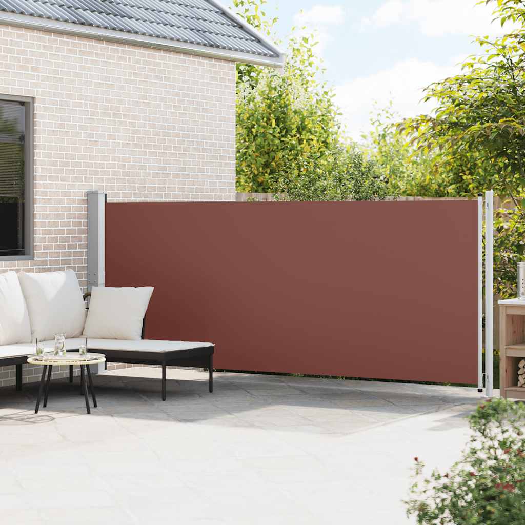 sammenrullelig sidemarkise til terrassen 614x160 cm brun