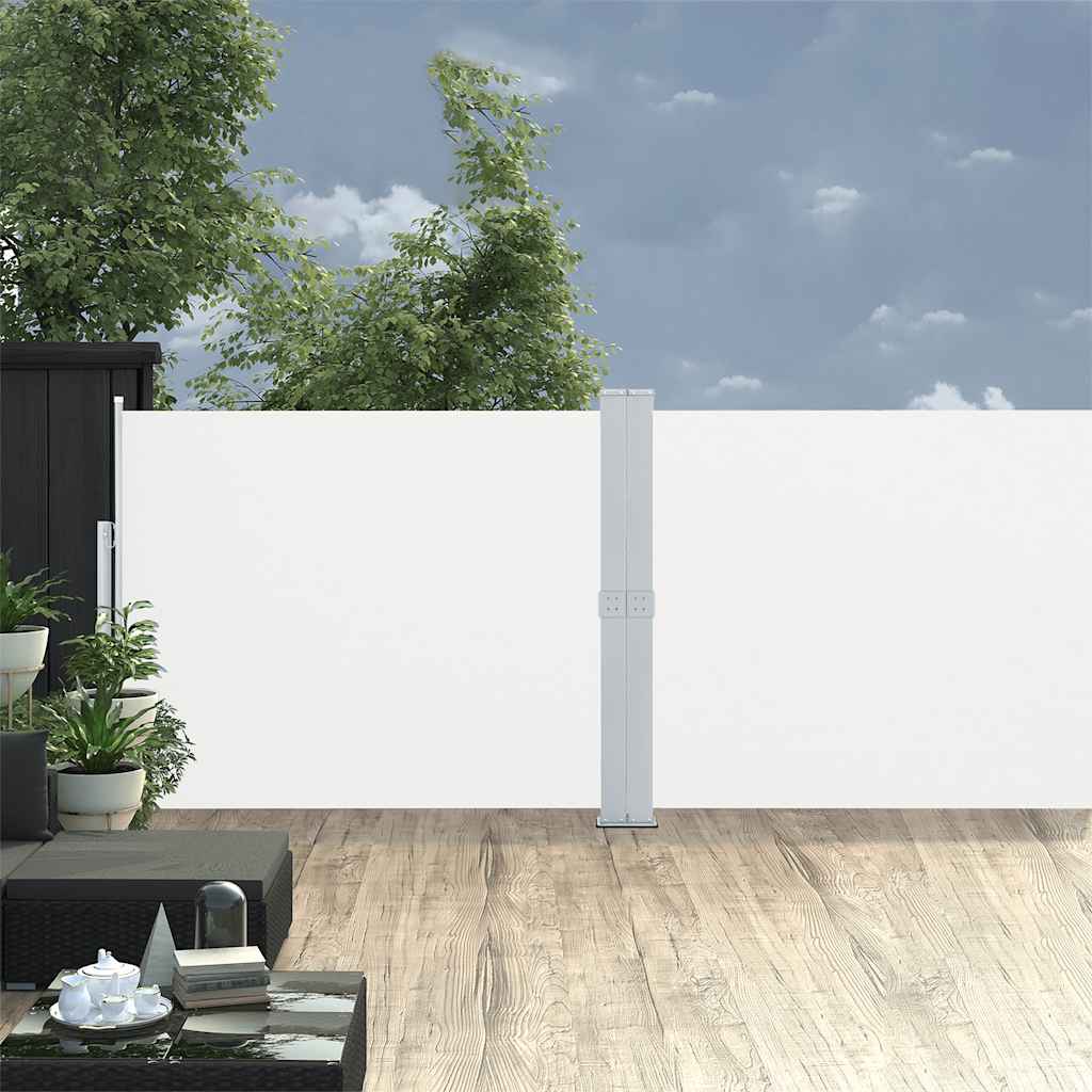 sammenrullelig sidemarkise til terrassen 140x1200 cm creme