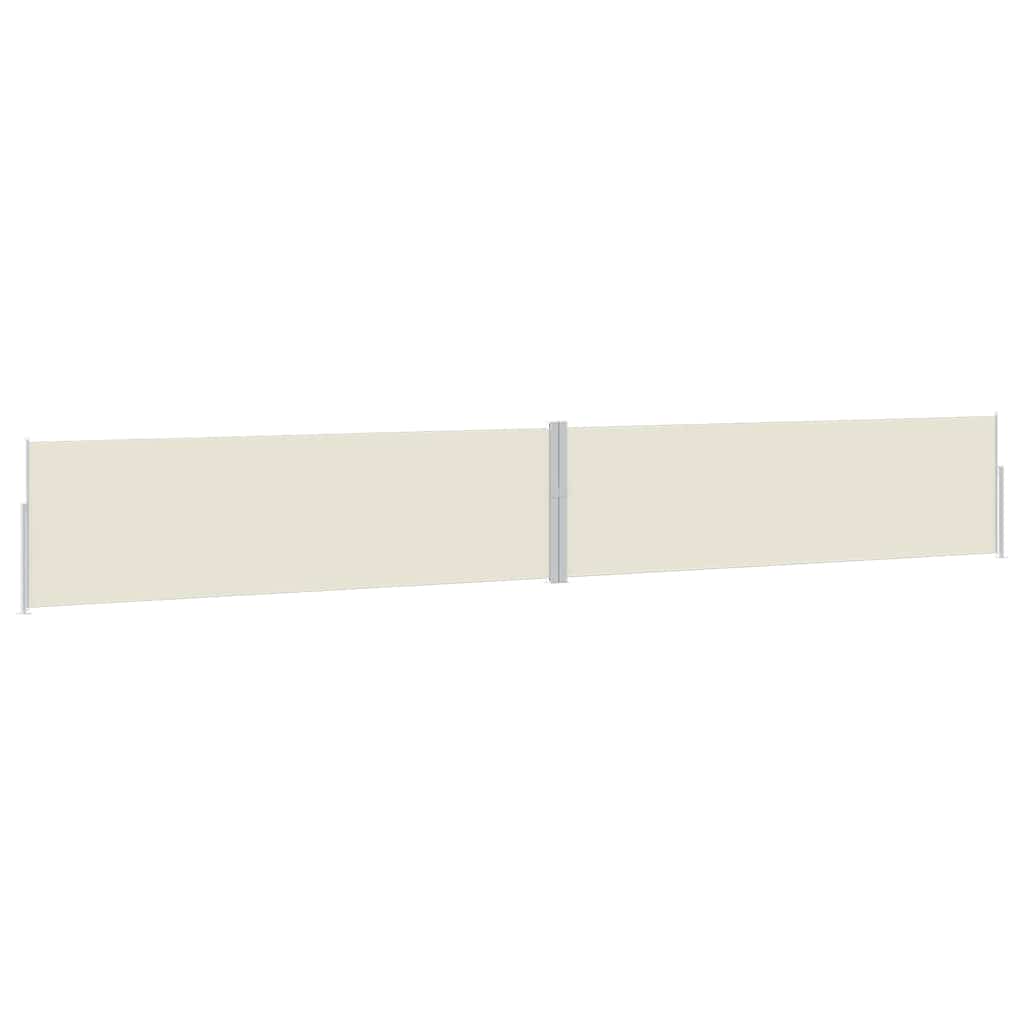 sammenrullelig sidemarkise til terrassen 170x1200 cm creme
