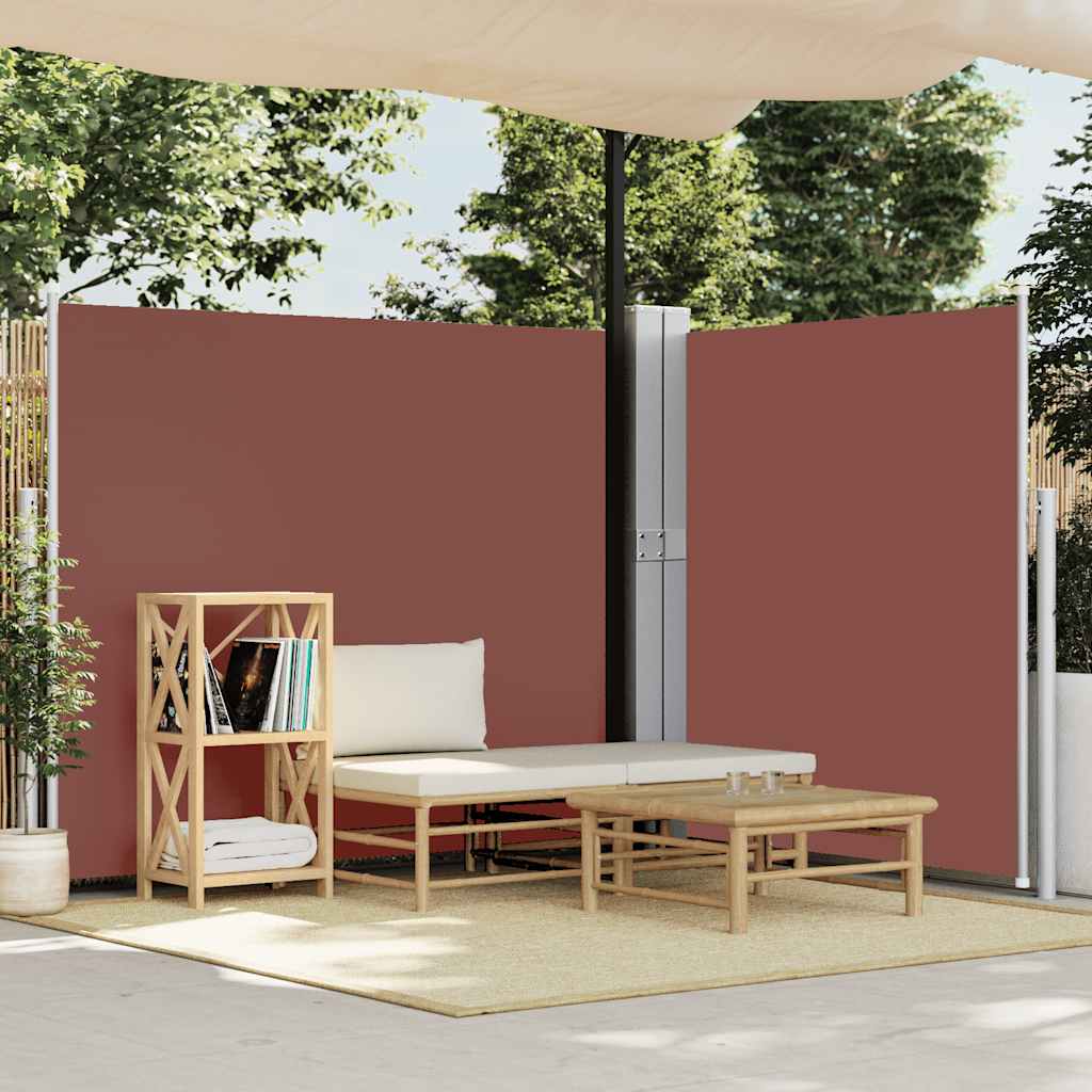 sammenrullelig sidemarkise til terrassen 170x1200 cm brun