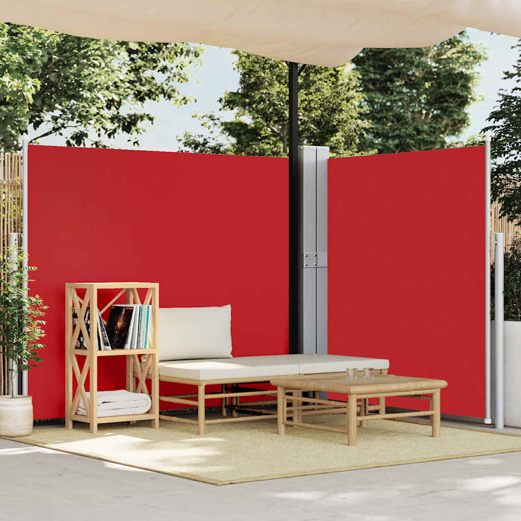 sammenrullelig sidemarkise til terrassen 170x1200 cm rød