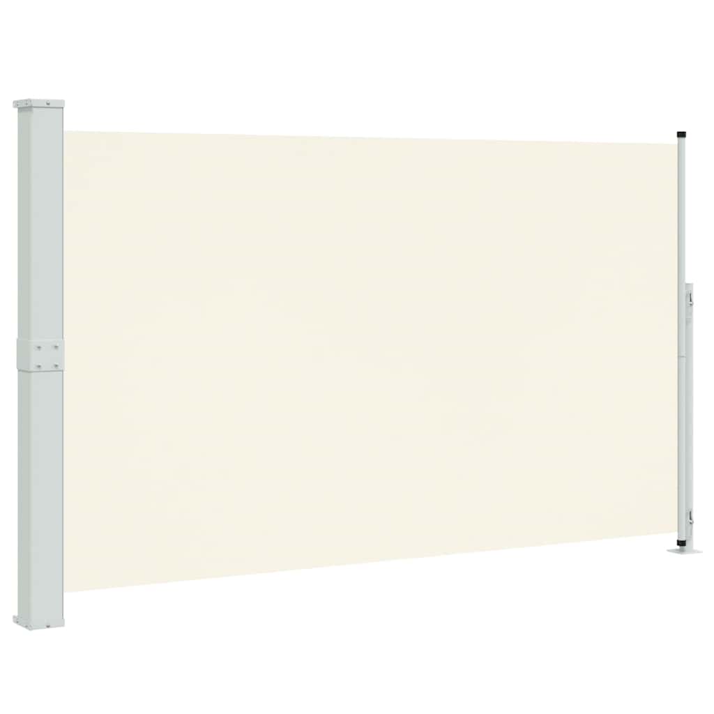 sammenrullelig sidemarkise til terrassen 180x314 cm cremefarvet