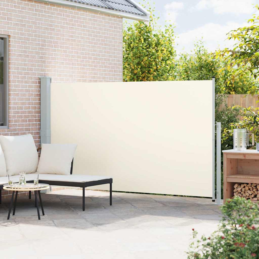 sammenrullelig sidemarkise til terrassen 180x314 cm cremefarvet