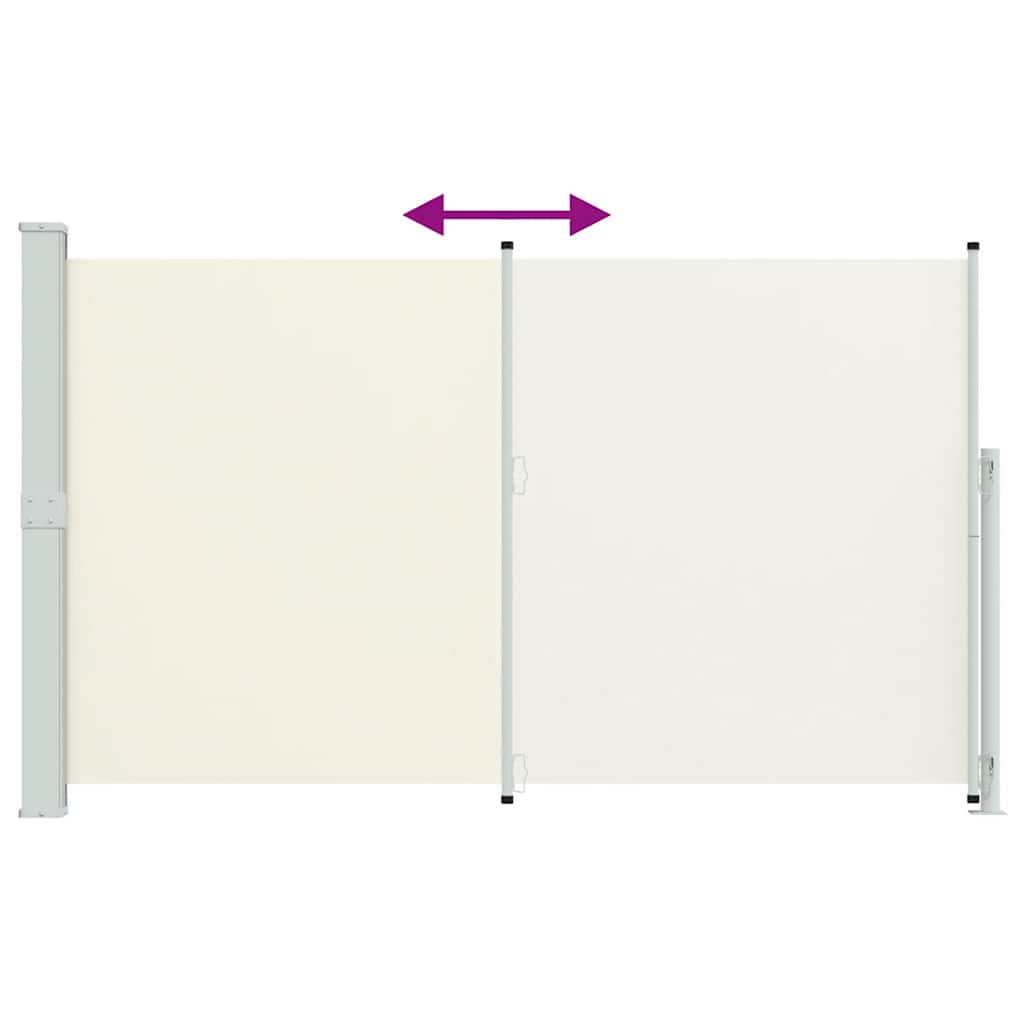 sammenrullelig sidemarkise til terrassen 180x314 cm cremefarvet