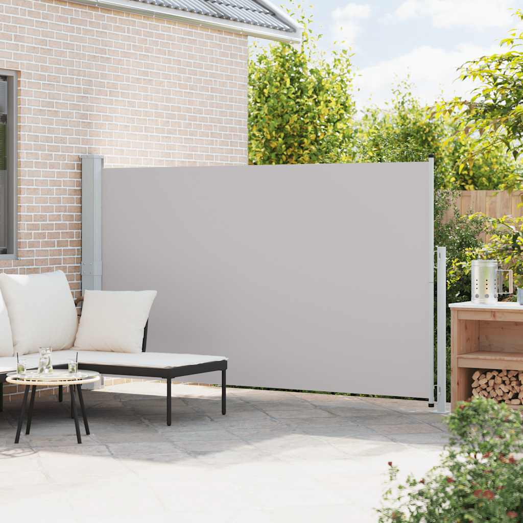 sammenrullelig sidemarkise til terrassen 180x314 cm grå