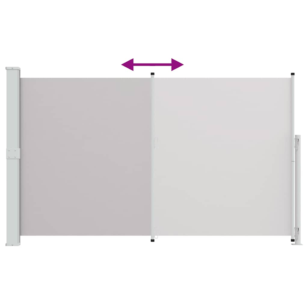 sammenrullelig sidemarkise til terrassen 180x314 cm grå