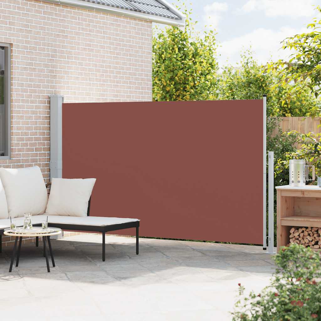sammenrullelig sidemarkise til terrassen 180x314 cm brun