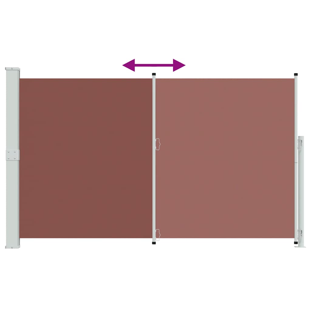 sammenrullelig sidemarkise til terrassen 180x314 cm brun