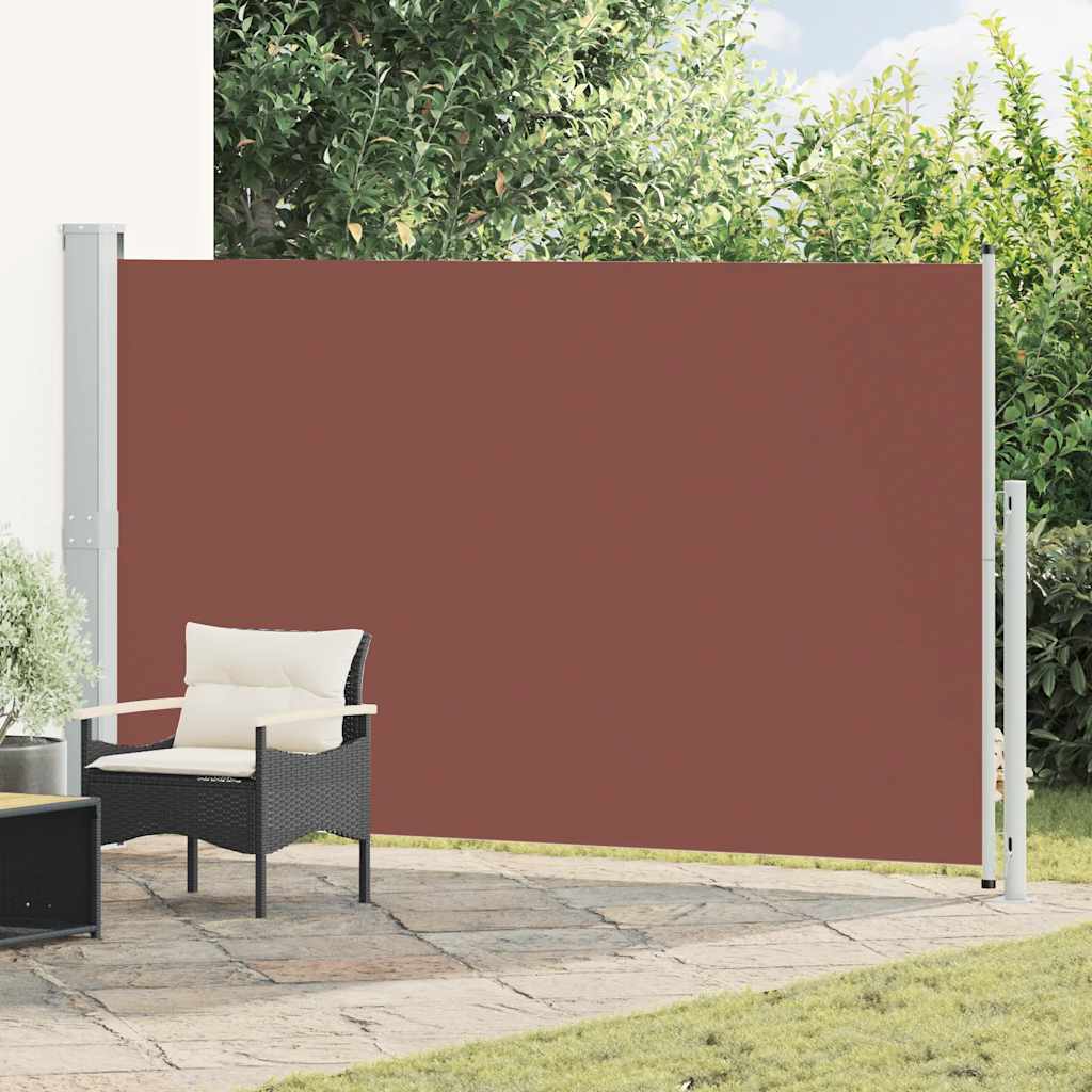 sammenrullelig sidemarkise til terrassen 180x314 cm brun