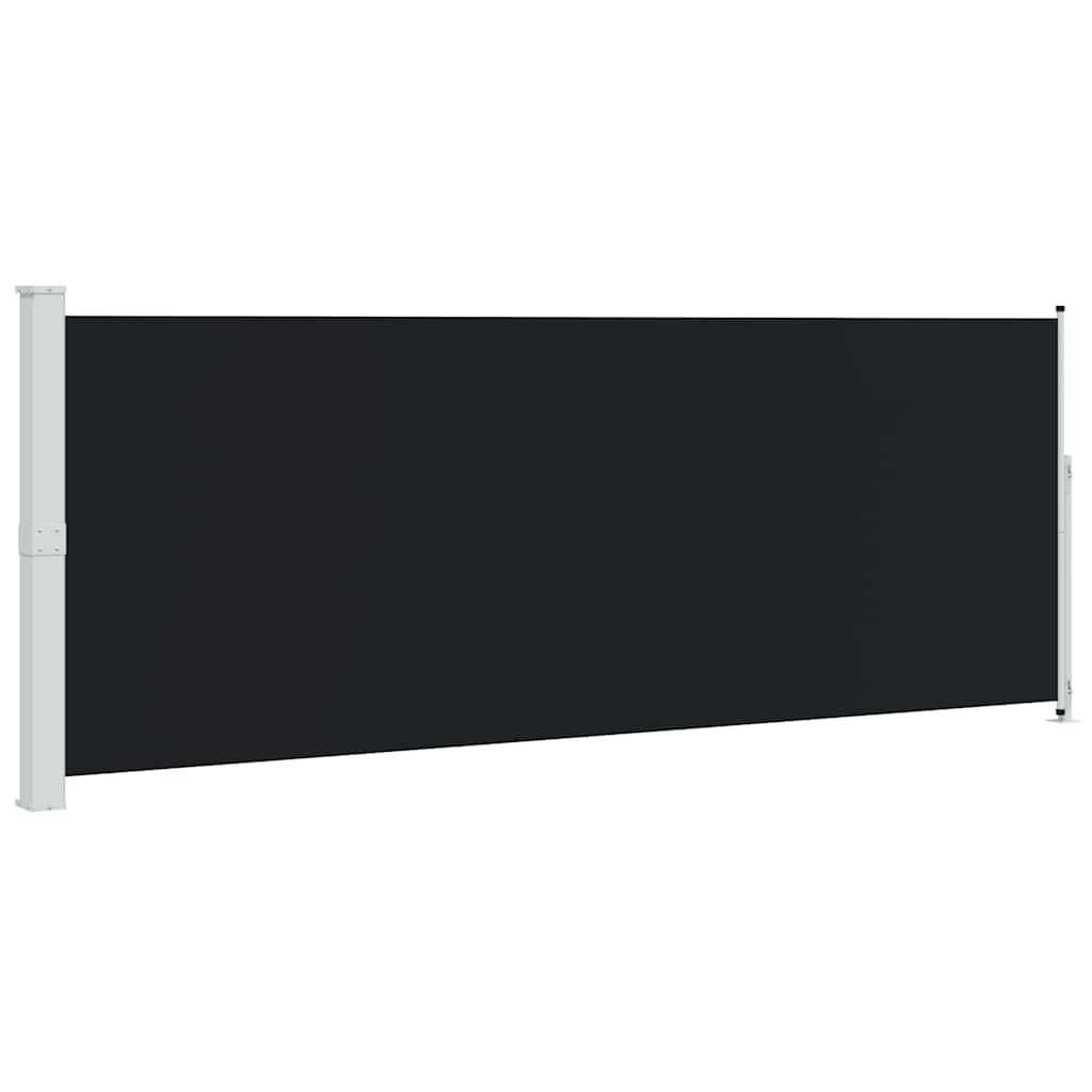 sammenrullelig sidemarkise til terrassen 180x514 cm sort
