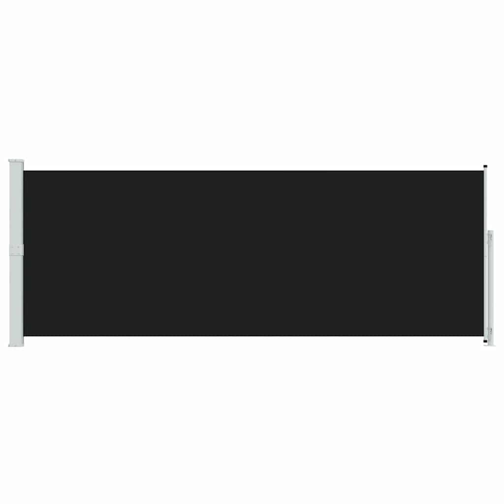 sammenrullelig sidemarkise til terrassen 180x514 cm sort