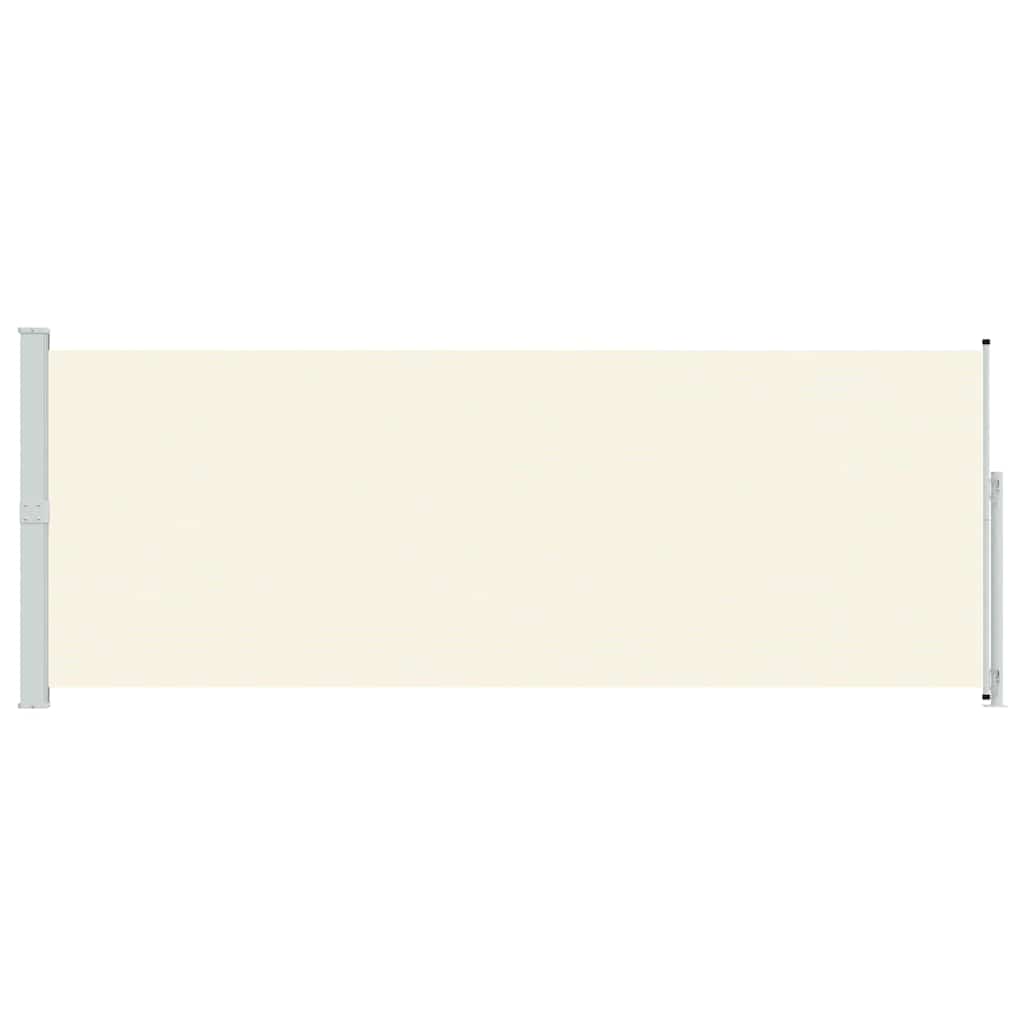 sammenrullelig sidemarkise til terrassen 180x514 cm cremefarvet