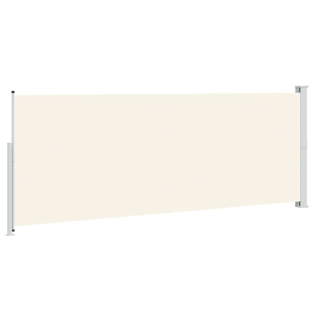 sammenrullelig sidemarkise til terrassen 180x514 cm cremefarvet