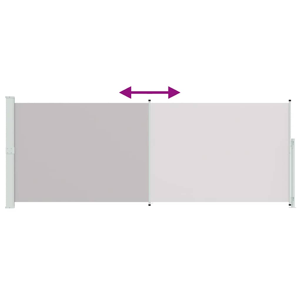 sammenrullelig sidemarkise til terrassen 180x514 cm grå