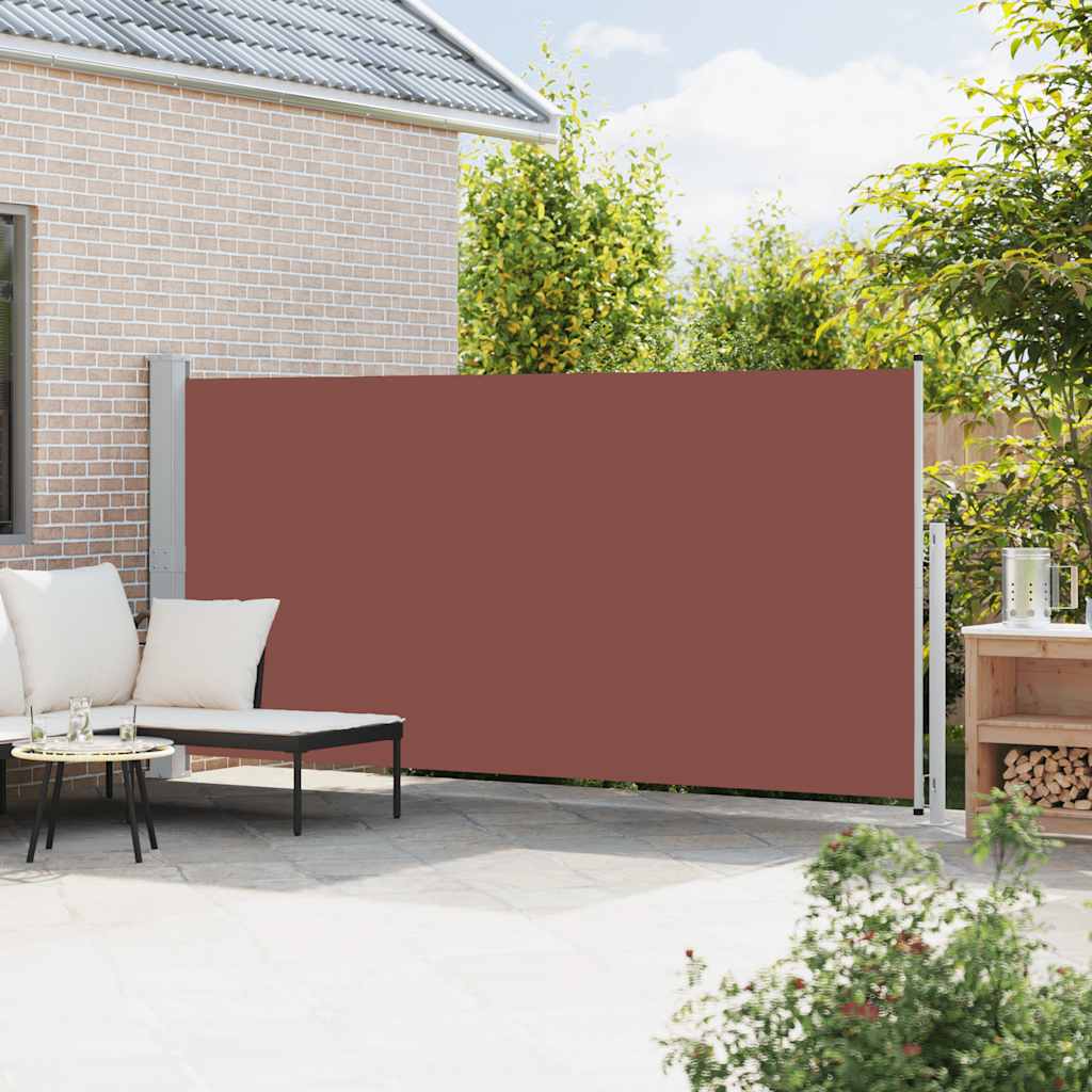 sammenrullelig sidemarkise til terrassen 180x500 cm brun