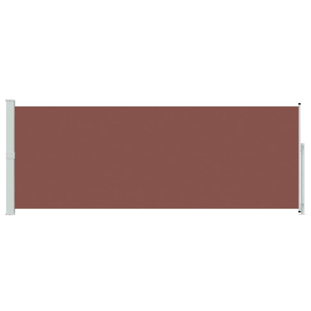 sammenrullelig sidemarkise til terrassen 180x500 cm brun