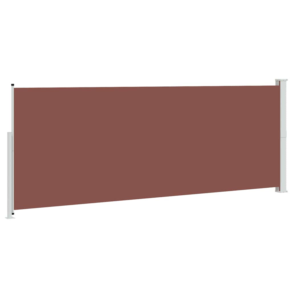 sammenrullelig sidemarkise til terrassen 180x500 cm brun