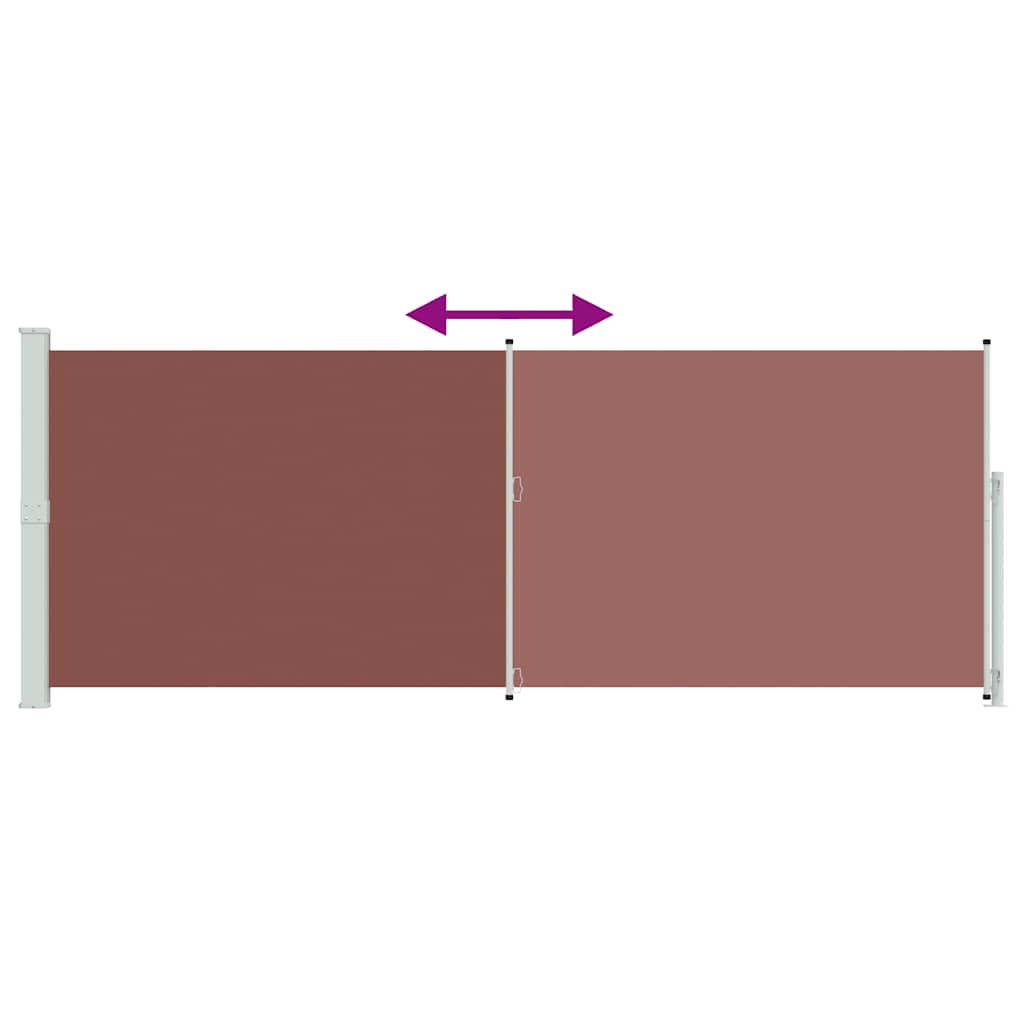 sammenrullelig sidemarkise til terrassen 180x500 cm brun