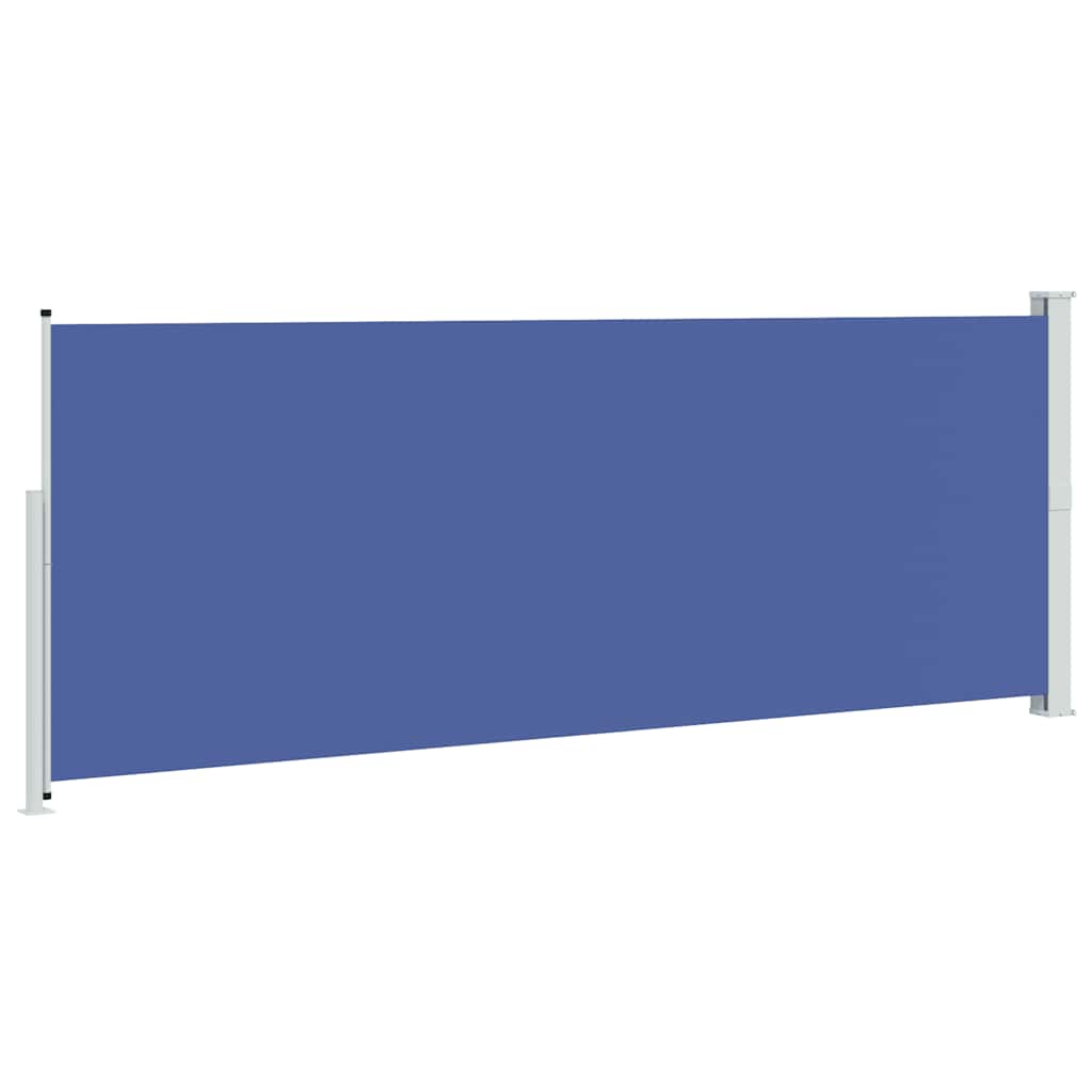 sammenrullelig sidemarkise til terrassen 180x500 cm blå