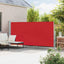 sammenrullelig sidemarkise til terrassen 180x500 cm rød