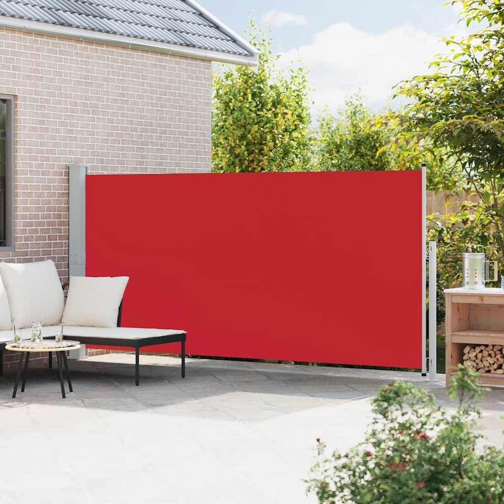 sammenrullelig sidemarkise til terrassen 180x500 cm rød