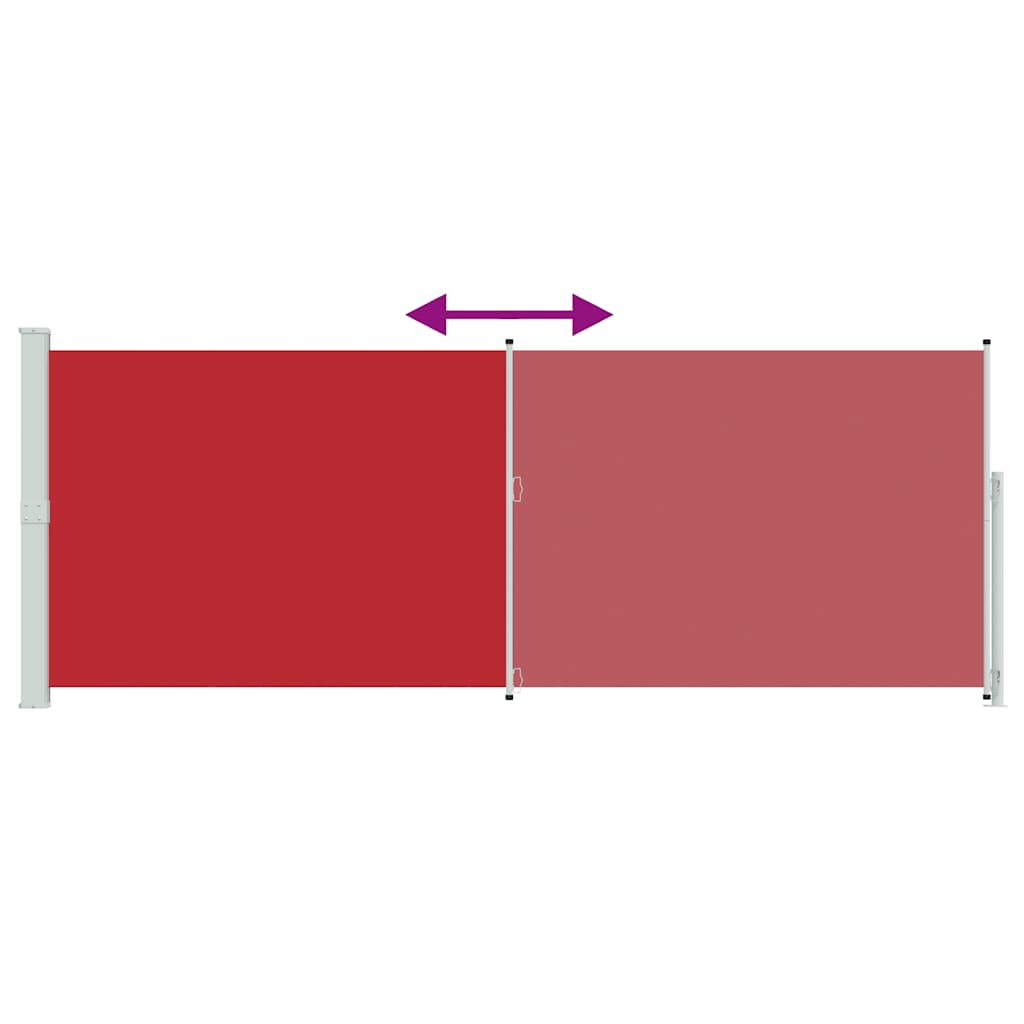 sammenrullelig sidemarkise til terrassen 180x500 cm rød