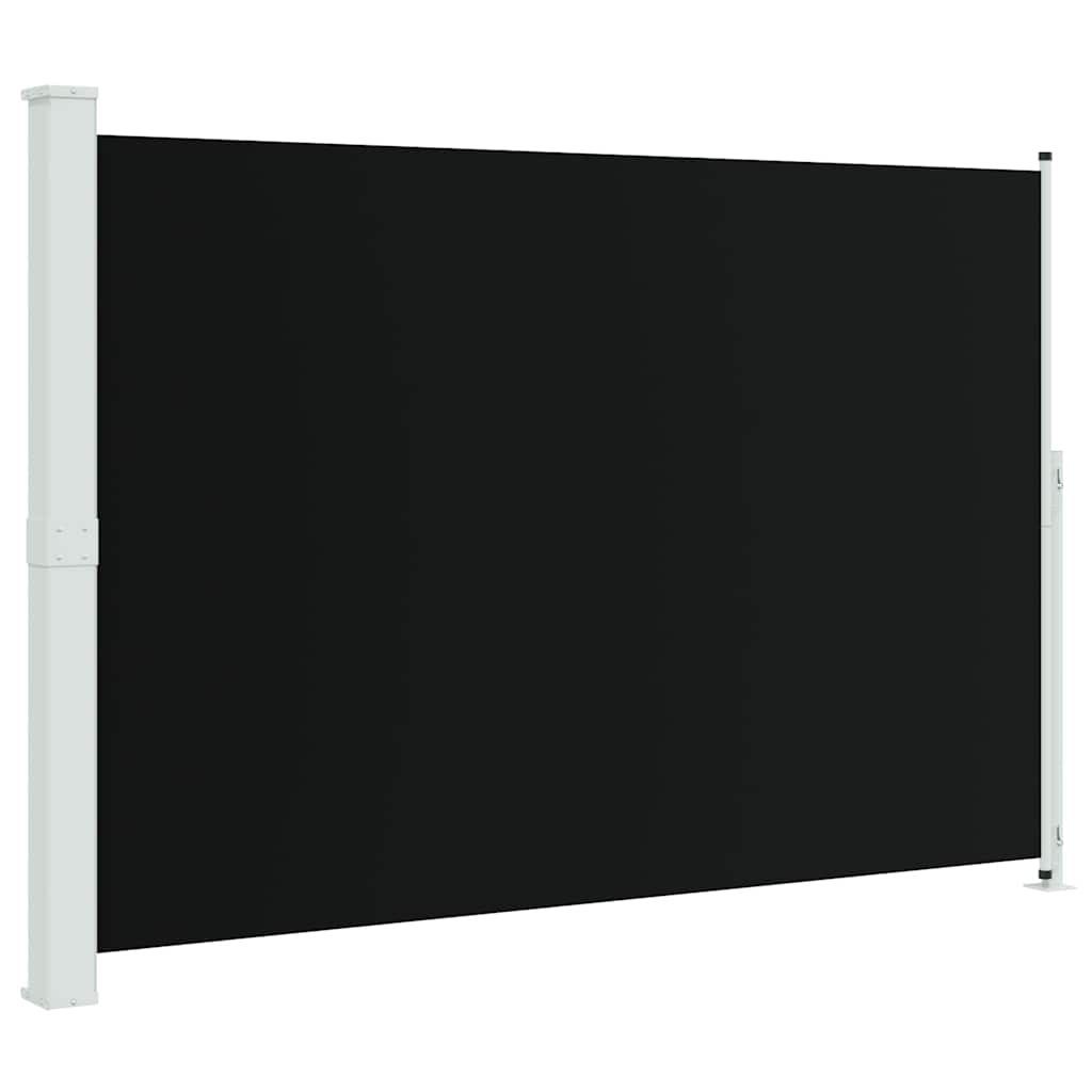 sammenrullelig sidemarkise til terrassen 200x314 cm sort