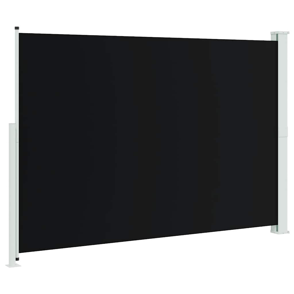 sammenrullelig sidemarkise til terrassen 200x314 cm sort