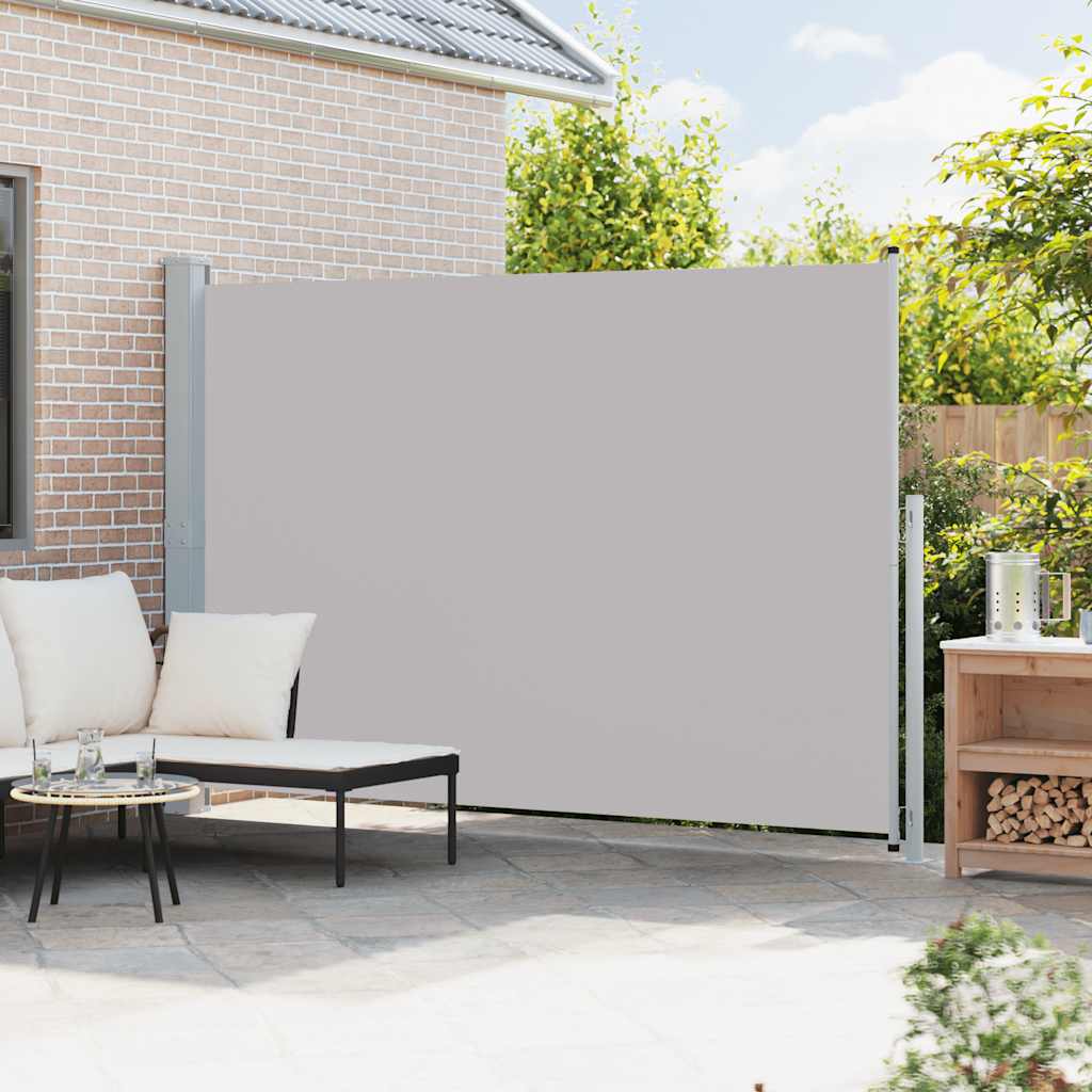 sammenrullelig sidemarkise til terrassen 200x314 cm grå