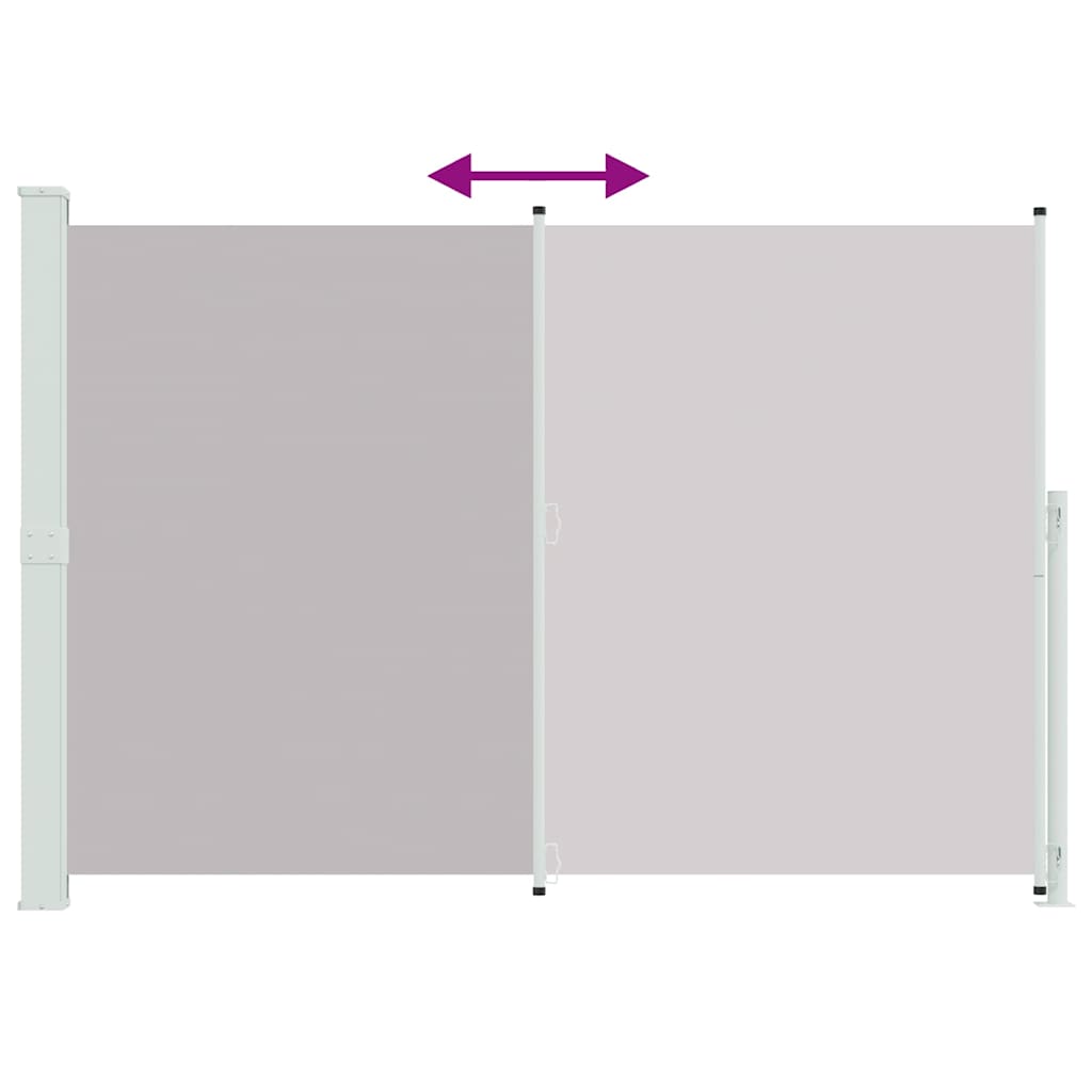 sammenrullelig sidemarkise til terrassen 200x314 cm grå