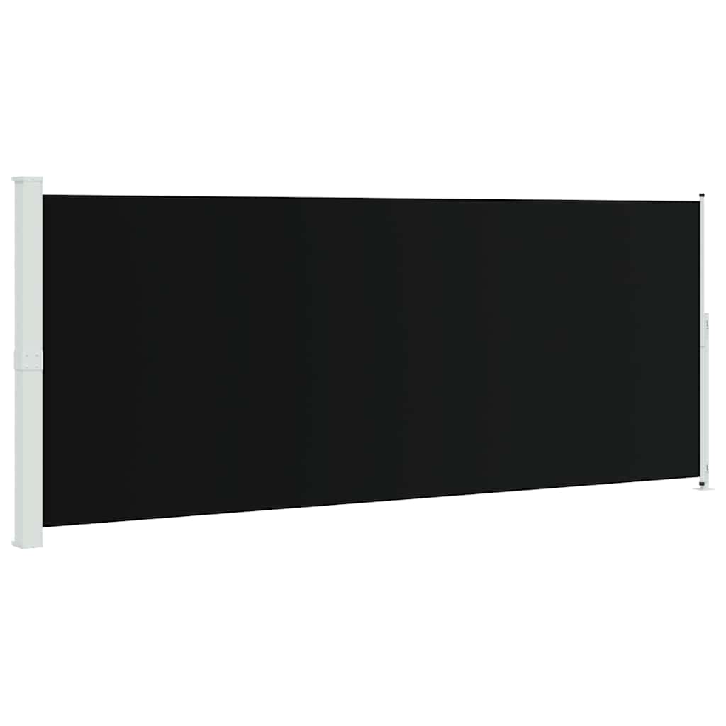 sammenrullelig sidemarkise til terrassen 200x514 cm sort