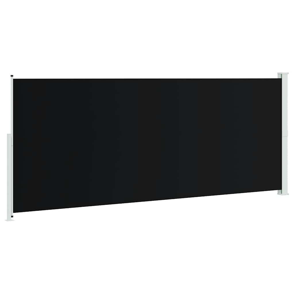 sammenrullelig sidemarkise til terrassen 200x514 cm sort