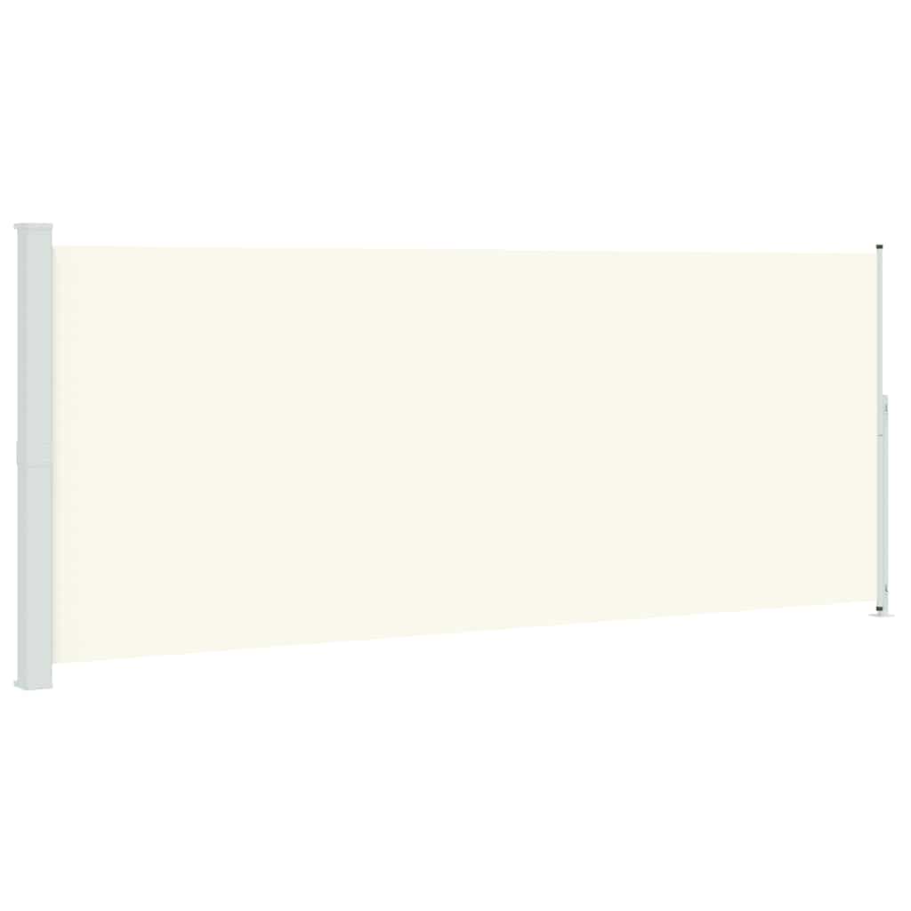 sammenrullelig sidemarkise til terrassen 200x514 cm cremefarvet