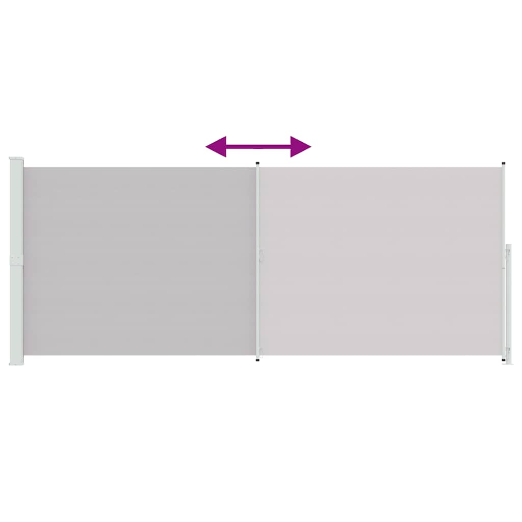 sammenrullelig sidemarkise til terrassen 200x514 cm grå