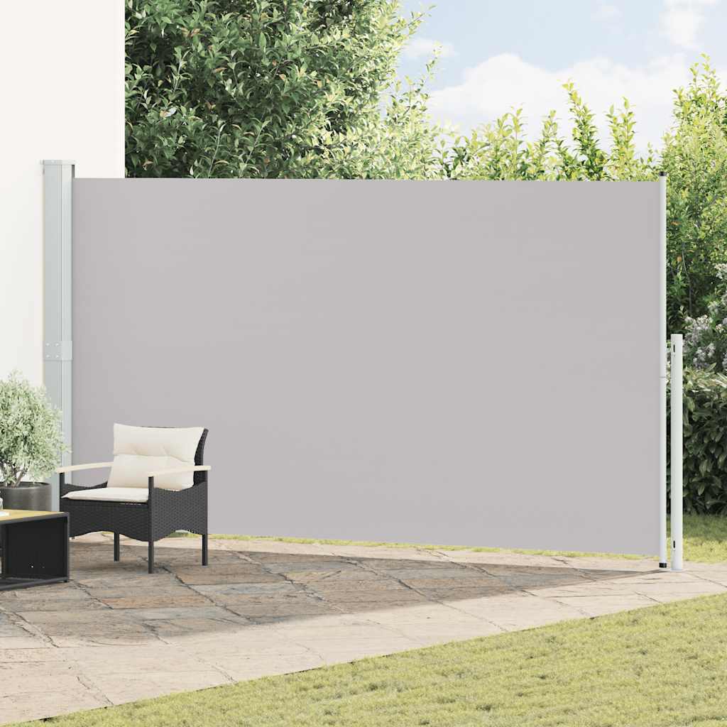 sammenrullelig sidemarkise til terrassen 200x514 cm grå
