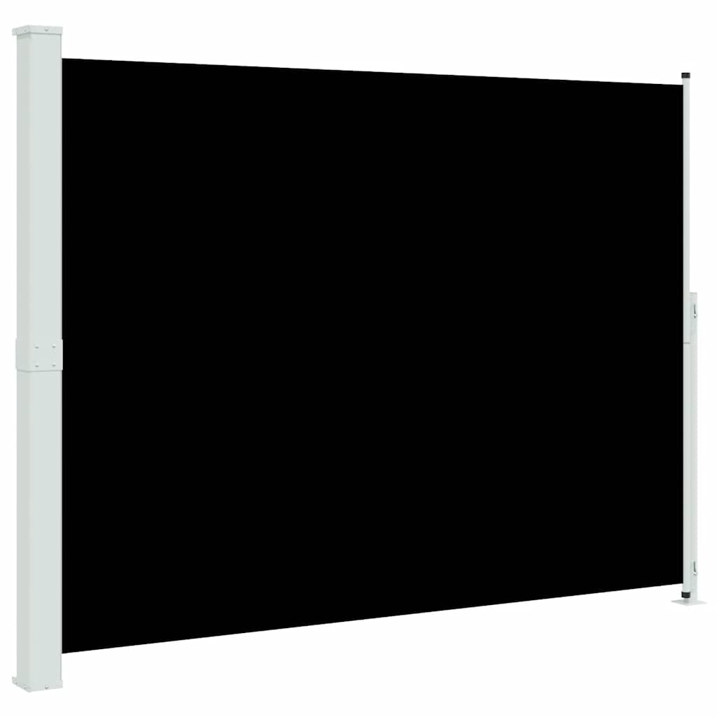 sammenrullelig sidemarkise til terrassen 220x314 cm sort