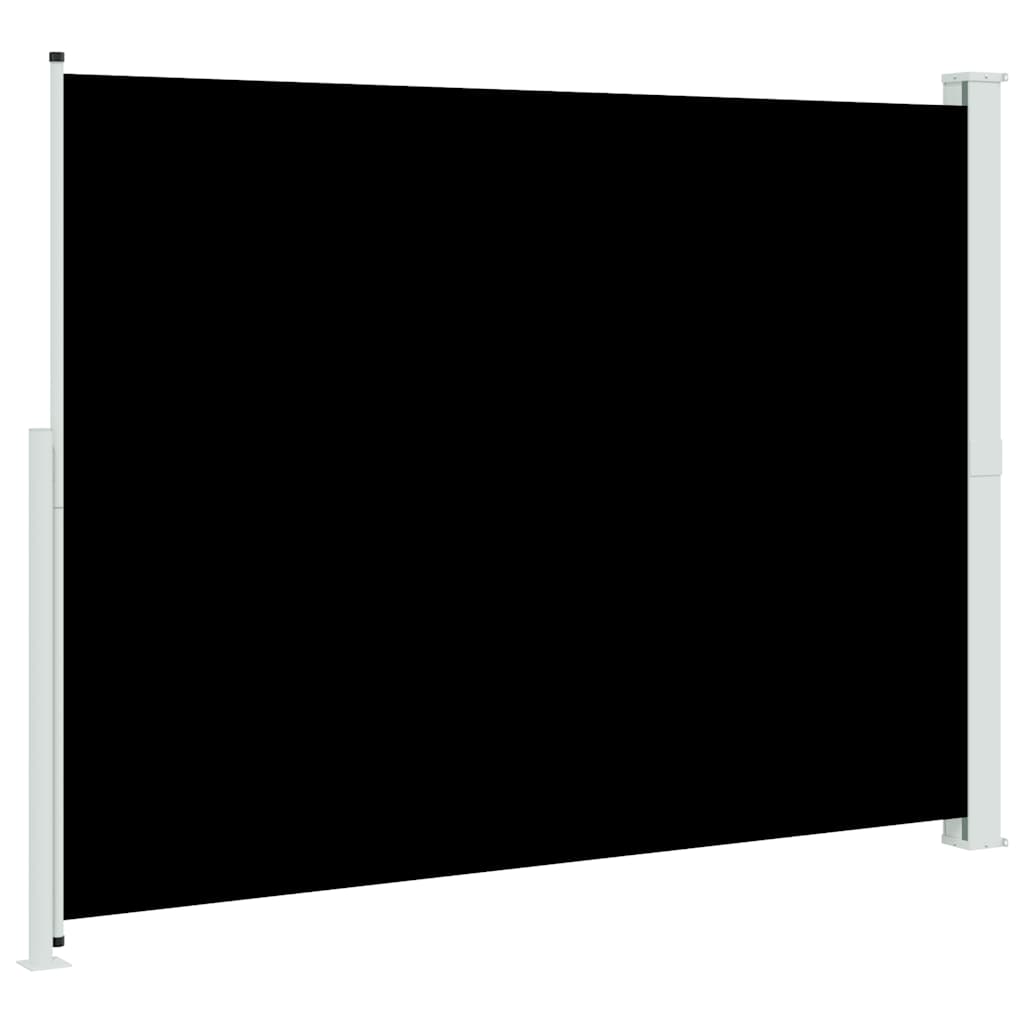 sammenrullelig sidemarkise til terrassen 220x314 cm sort