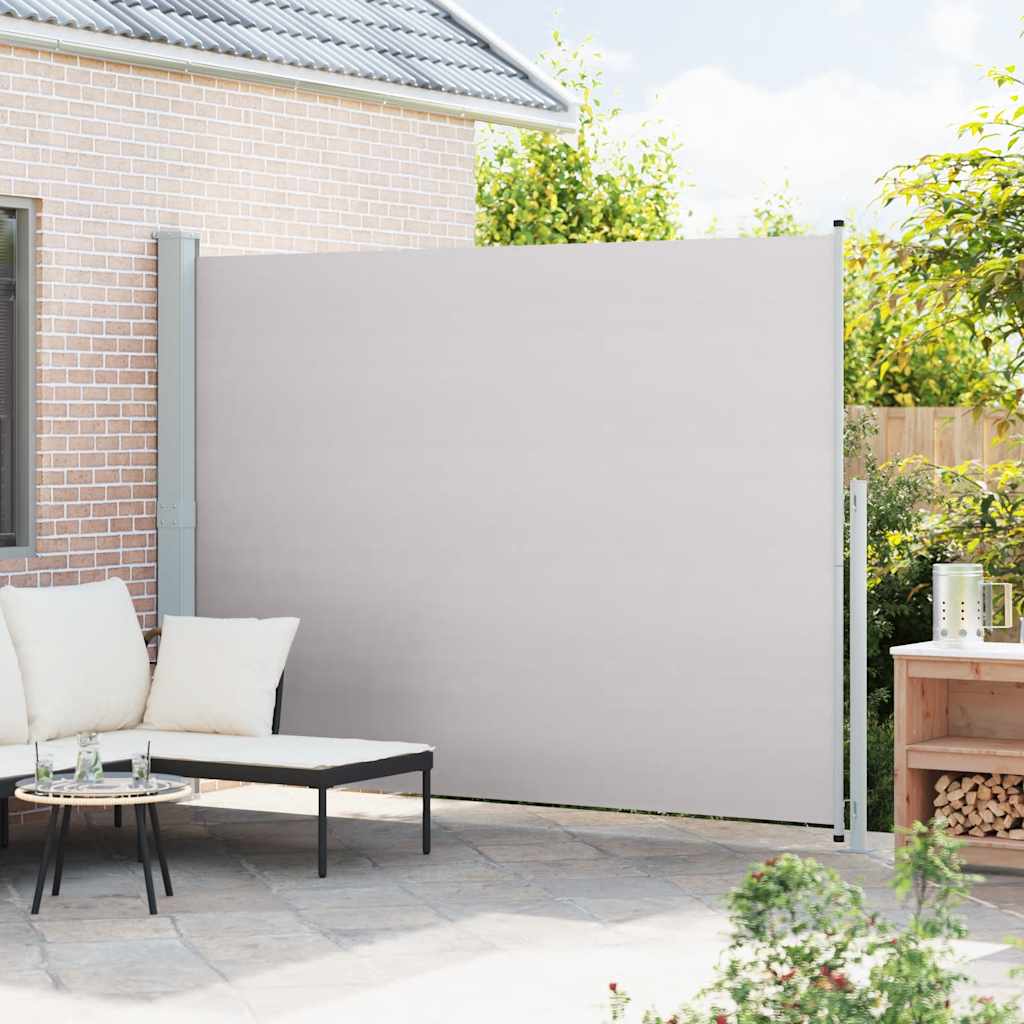 sammenrullelig sidemarkise til terrassen 220x314 cm grå
