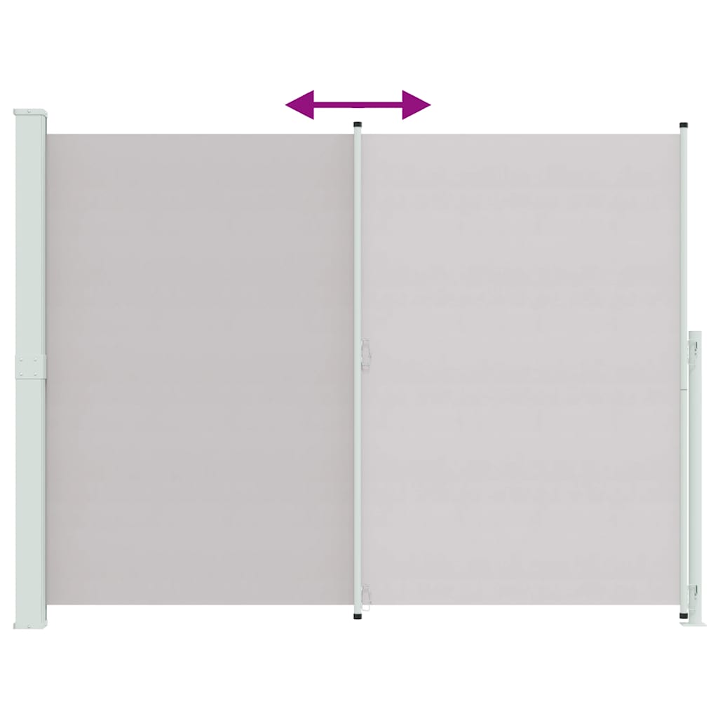 sammenrullelig sidemarkise til terrassen 220x314 cm grå