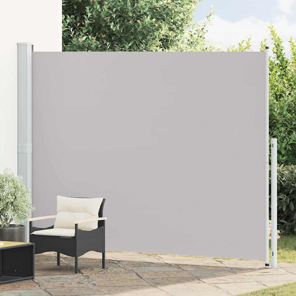 sammenrullelig sidemarkise til terrassen 220x314 cm grå
