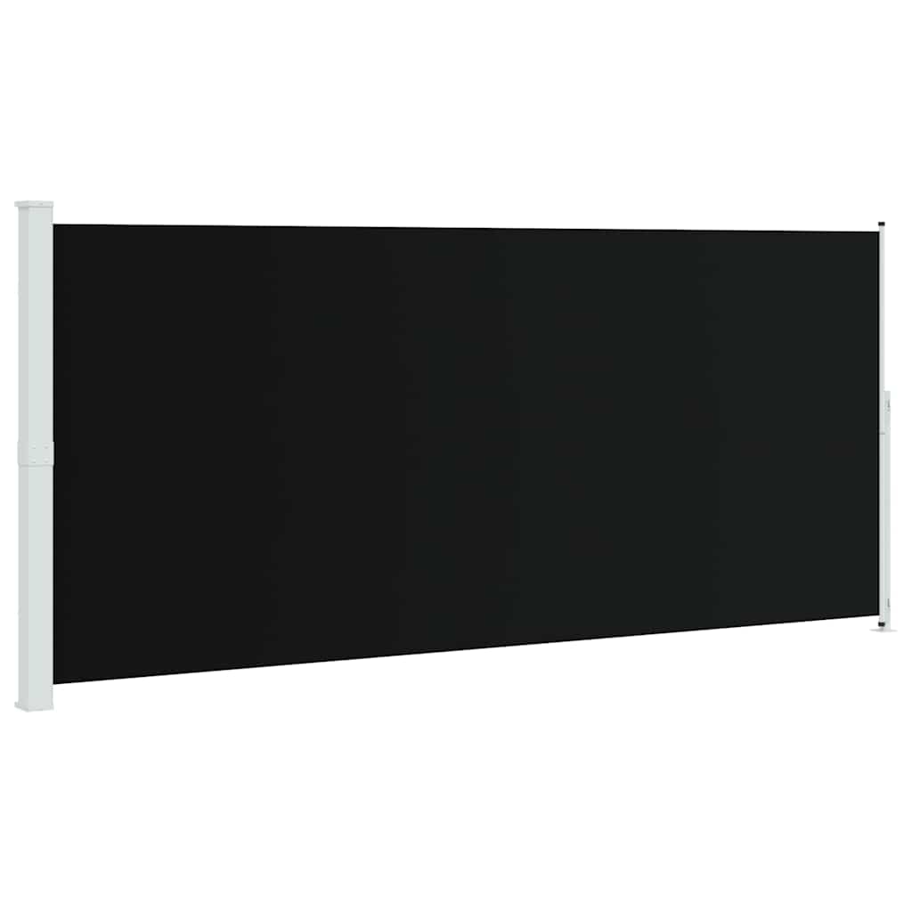 sammenrullelig sidemarkise til terrassen 220x514 cm sort