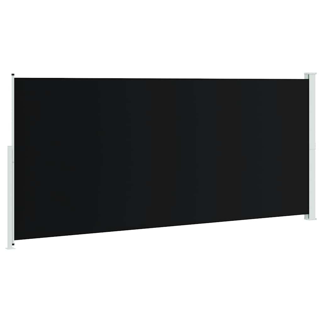sammenrullelig sidemarkise til terrassen 220x514 cm sort